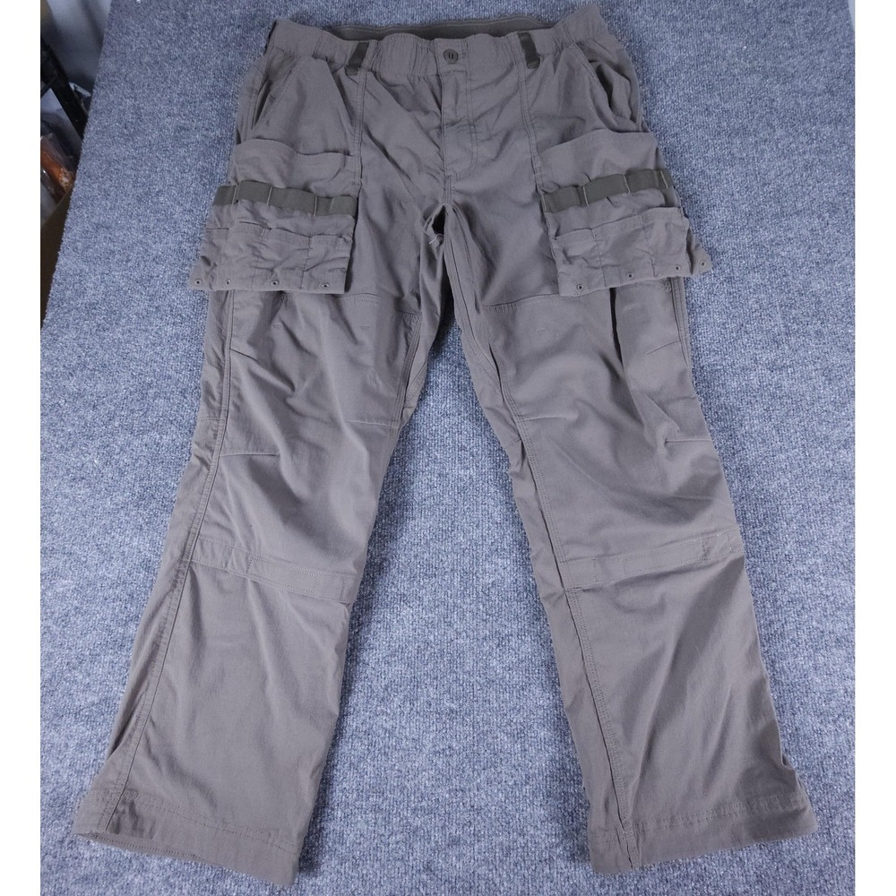 Duluth Cargo Pants Mens 38x30 Gray Standard Fit Ripstop Stretch Outdoor Hiking